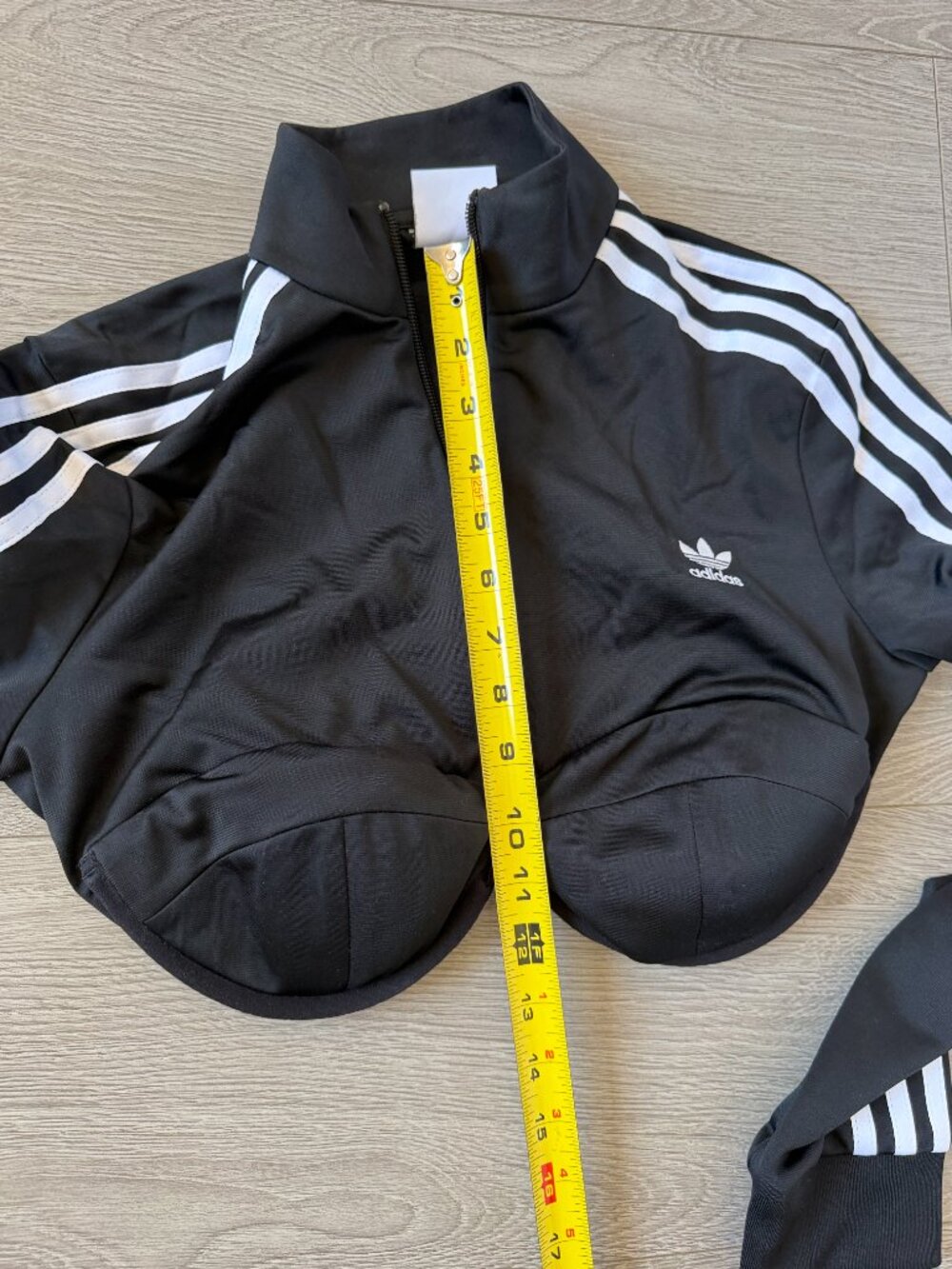 Adidas Originals x Jeremy Scott cropped track jacket in black - Picture 12 of 13